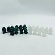 Mini Clear Quartz&Moss Agate Penguin Carving Wholesale -Wholesale Crystals