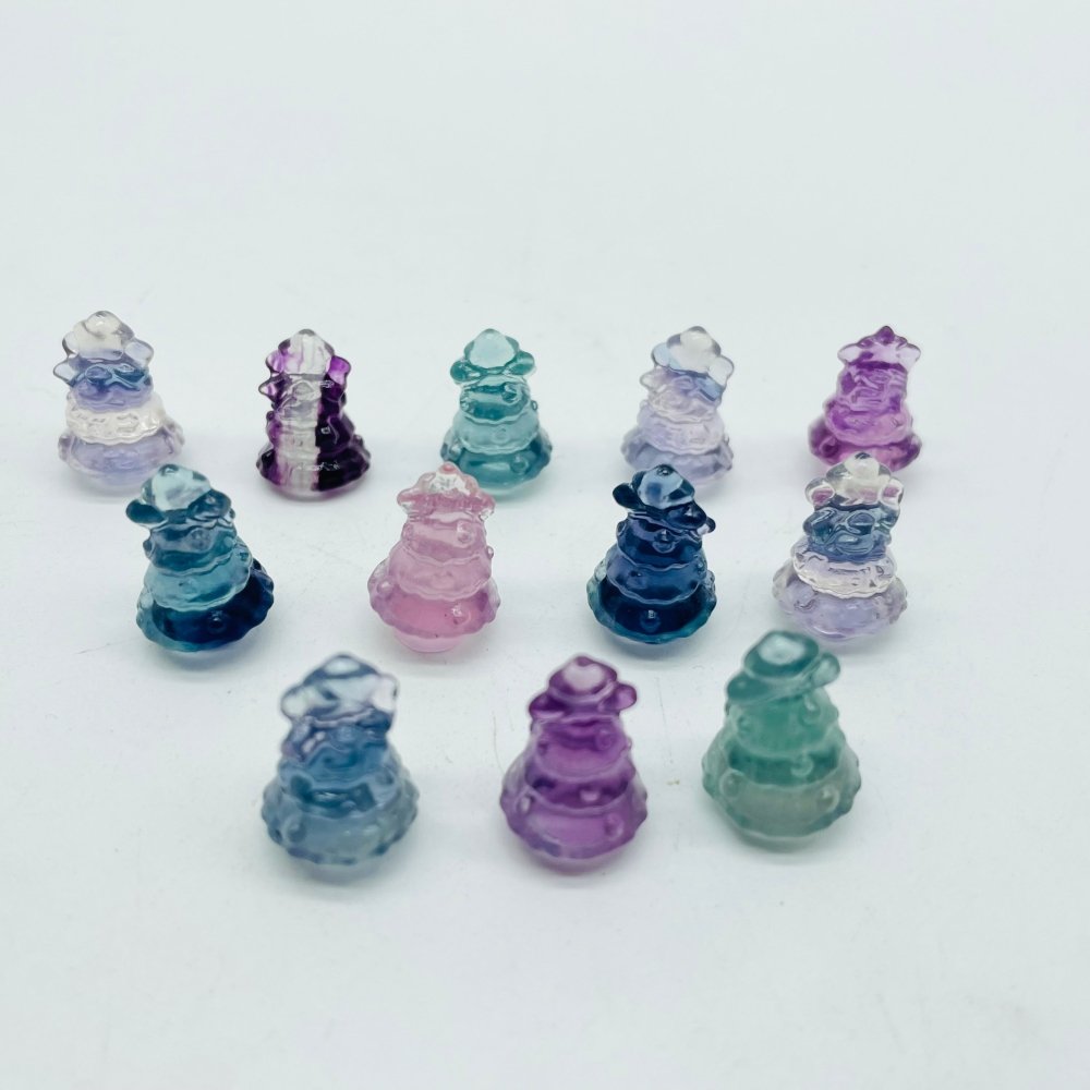 Mini Fluorite Christmas Tree Carving Crystals Wholesale -Wholesale Crystals