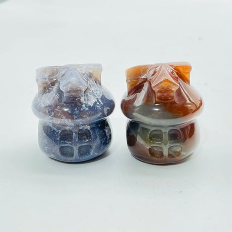 Mini Ocean Jasper Mushroom House Carving Wholesale -Wholesale Crystals