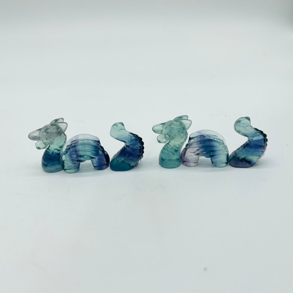 Mini Rainbow Fluorite Carving Combination Dragon Wholesale -Wholesale Crystals