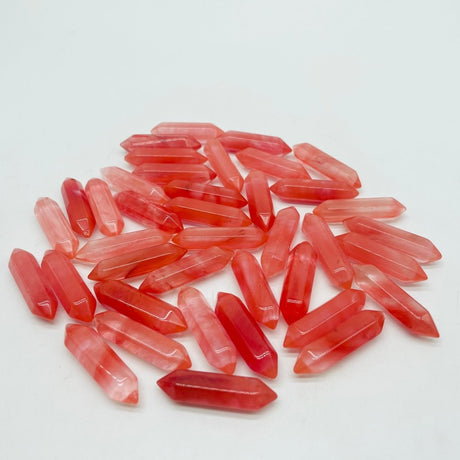 Mini Red Smelting Stone Quartz Double Point DIY Pendant Wholesale -Wholesale Crystals