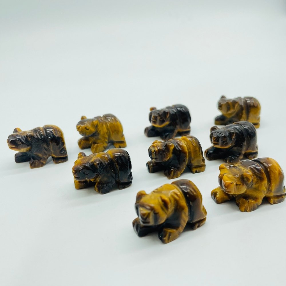 Mini Tiger Eye Polar Bear Carving Crystal Wholesale -Wholesale Crystals