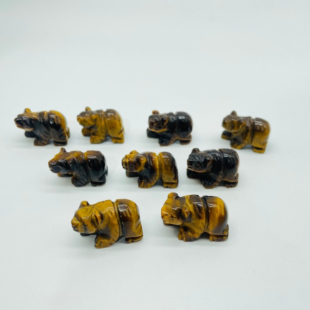 Mini Tiger Eye Polar Bear Carving Crystal Wholesale -Wholesale Crystals