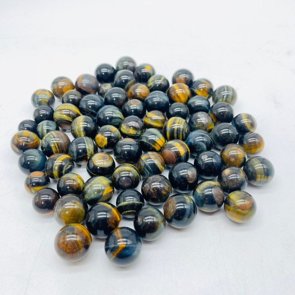 Mini Yellow Mixed Blue Tiger Eye Spheres Ball Wholesale -Wholesale Crystals