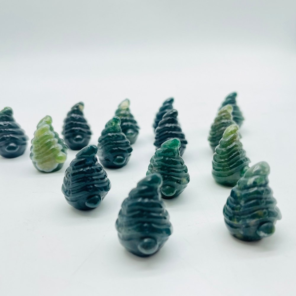 Moss Agate Goblin Hat Carving Crystal Wholesale -Wholesale Crystals