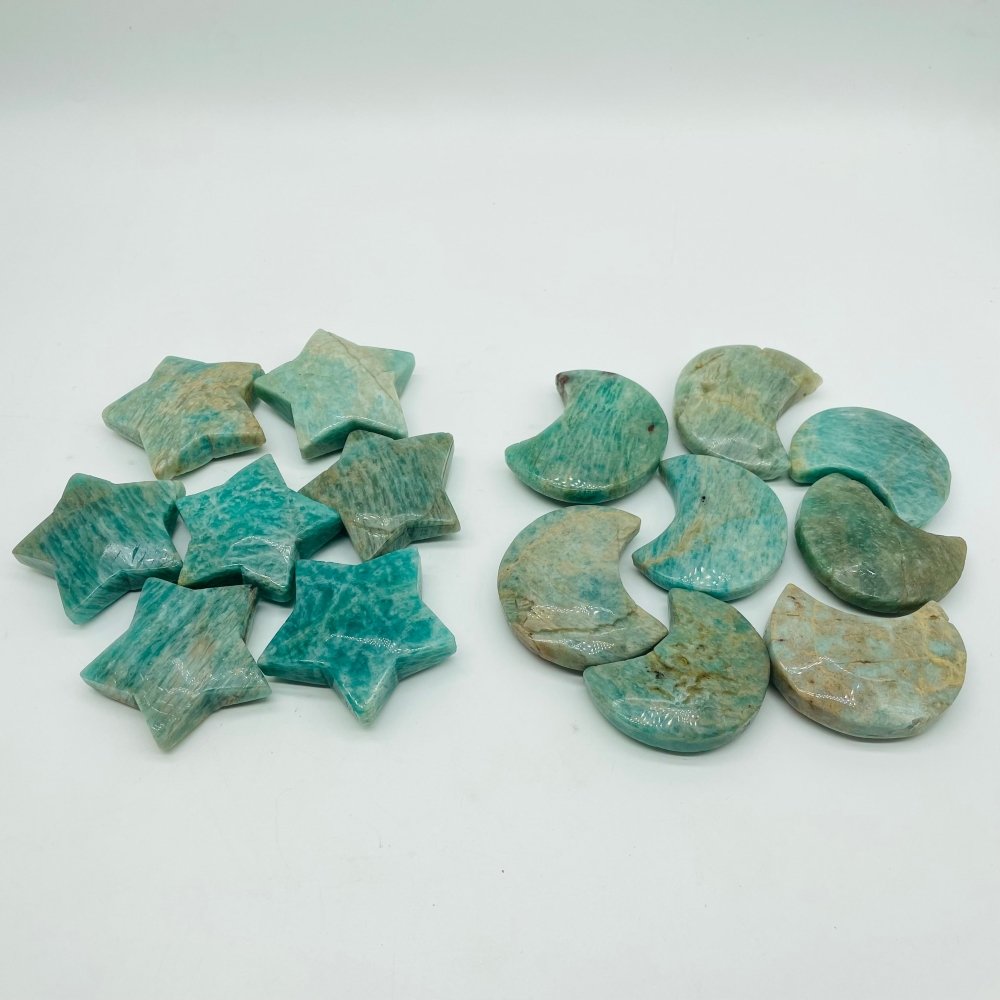 Natural Amazonite Star Moon Closeout -Wholesale Crystals