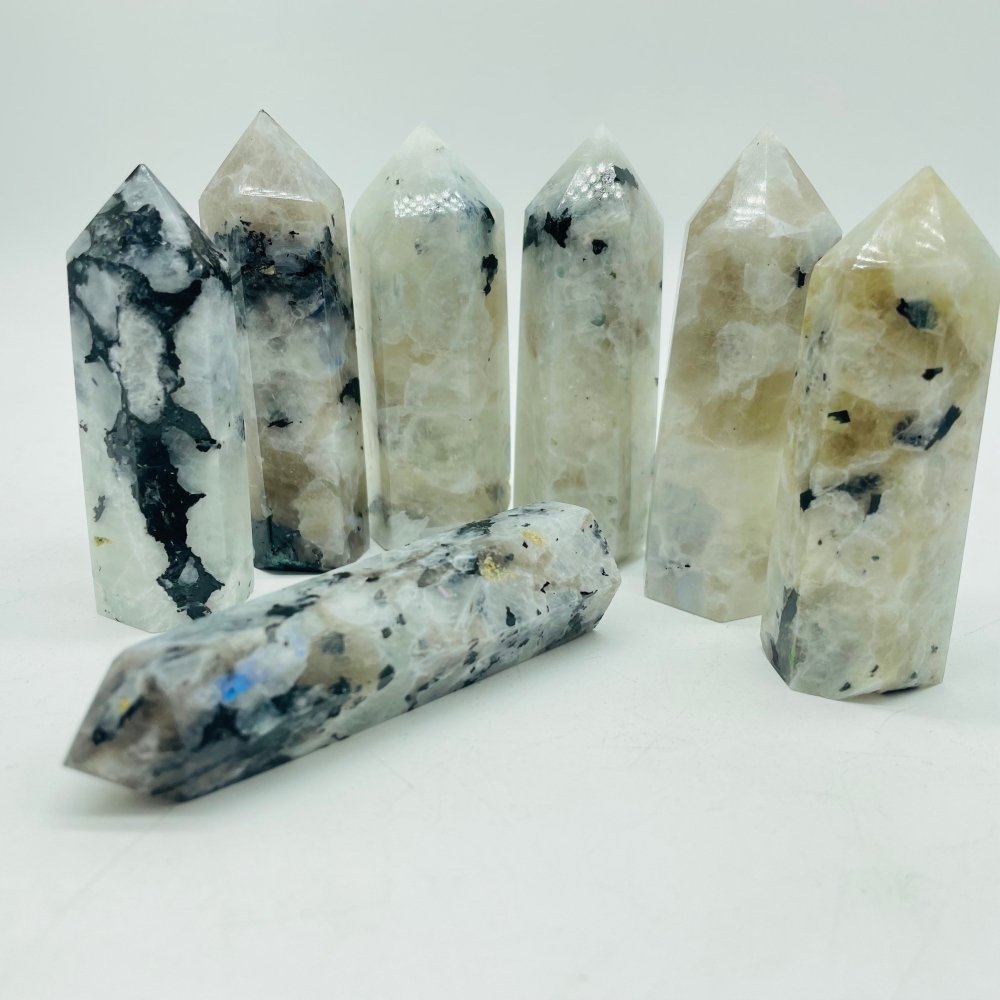 Natural Rainbow Moonstone Tower Points Wholesale -Wholesale Crystals