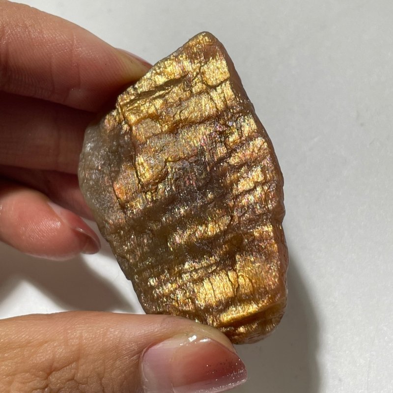 Natural Raw Sunstone Mesh Spark Rough Sunstone Whoesale -Wholesale Crystals