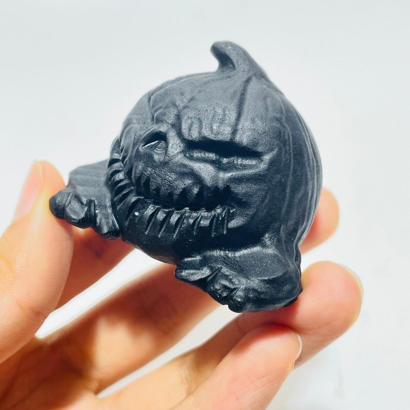 Obsidian Pumpkin Skull Halloween Carving Wholesale -Wholesale Crystals