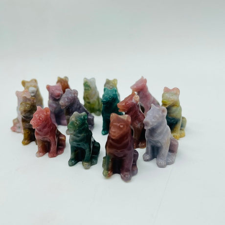 Ocean Jasper Dog Carving Wholesale -Wholesale Crystals