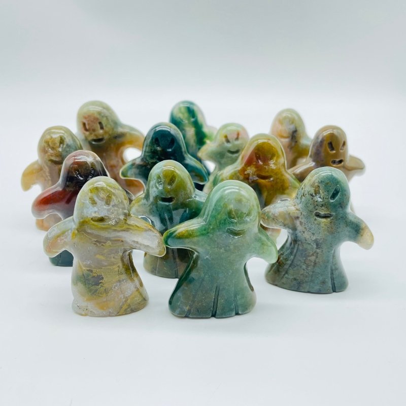 Ocean Jasper Ghost Halloween Carving Wholesale -Wholesale Crystals
