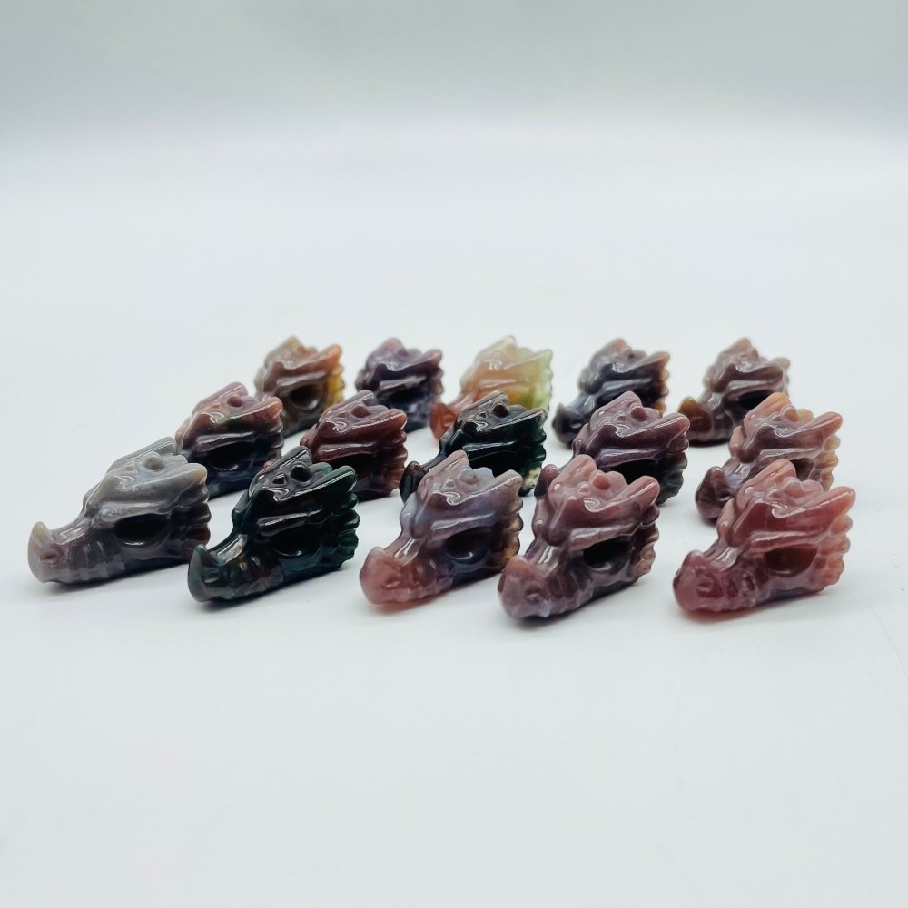 Ocean Jasper Mini Dragon Head Carving Wholesale -Wholesale Crystals
