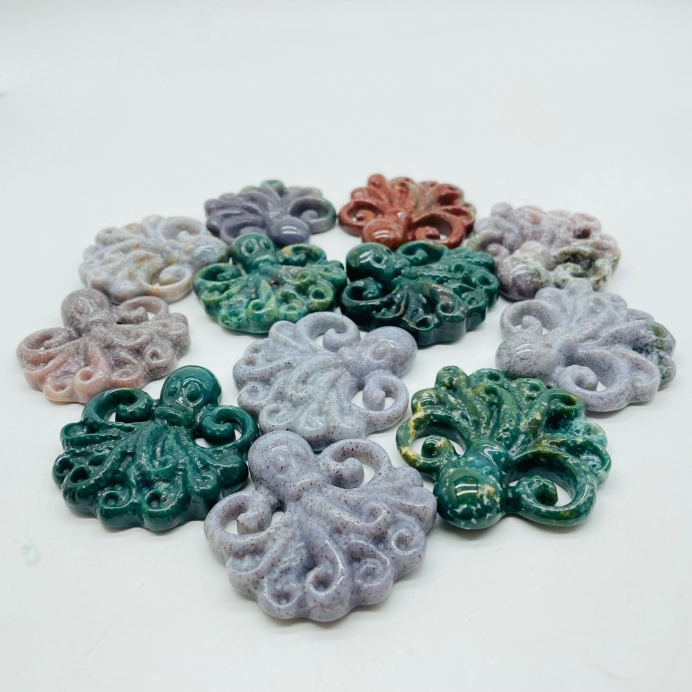 Ocean Jasper Octopus Carving Wholesale -Wholesale Crystals