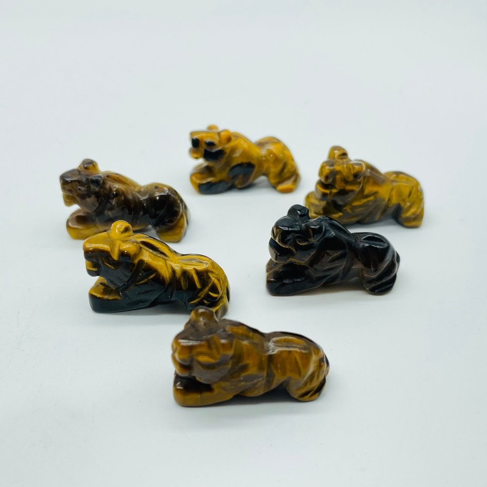 Panther Jaguar Carving Wholesale Moss Agate Tiger Eye Crazy Agate -Wholesale Crystals