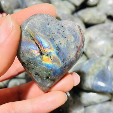 Purple Yellow Labradorite Heart Wholesale -Wholesale Crystals