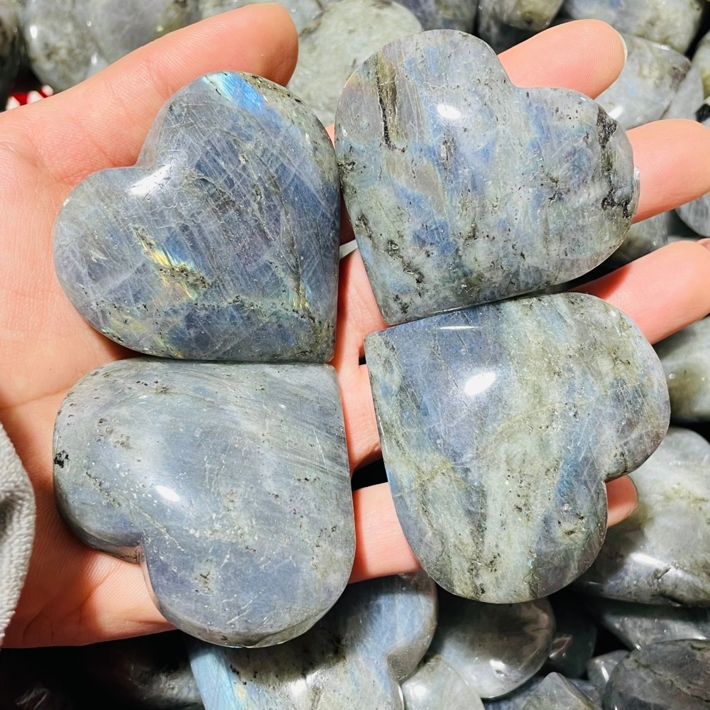 Purple Yellow Labradorite Heart Wholesale -Wholesale Crystals