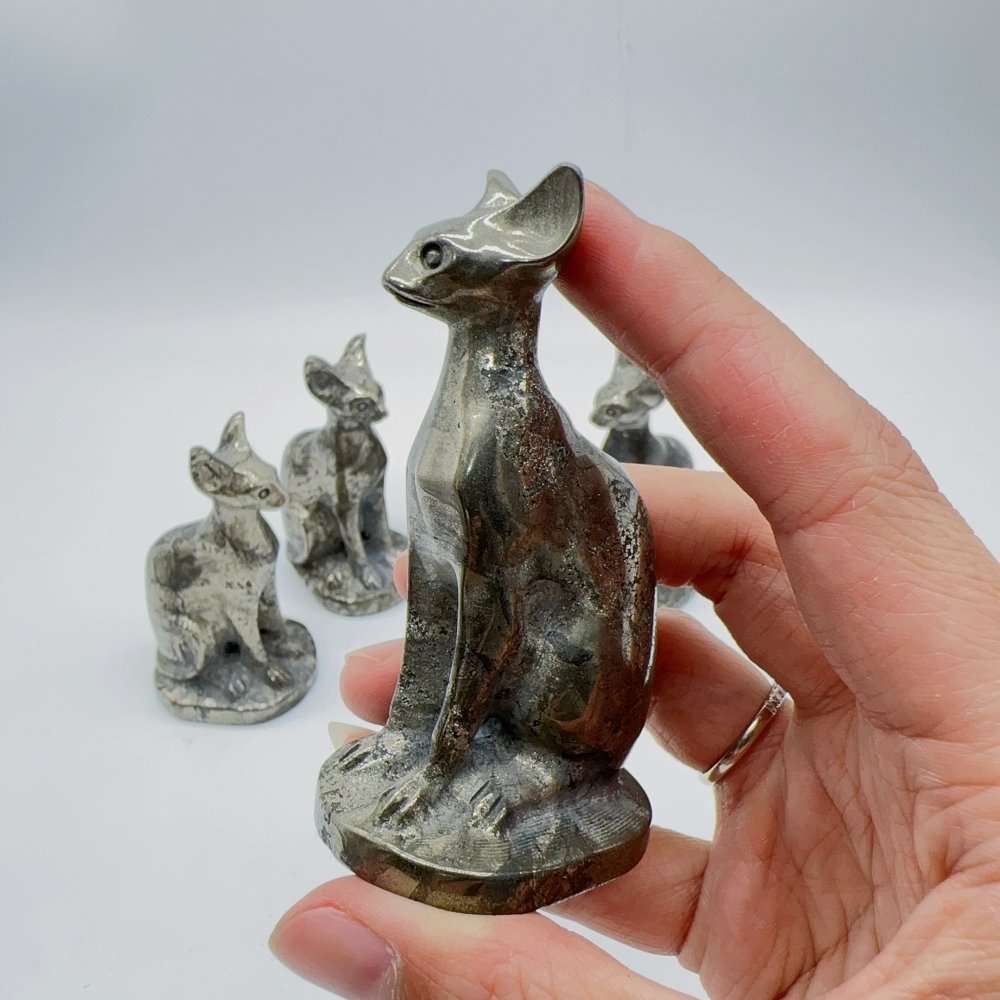 Pyrite Sphynx Hairless Cat Carving Animal Wholesale -Wholesale Crystals