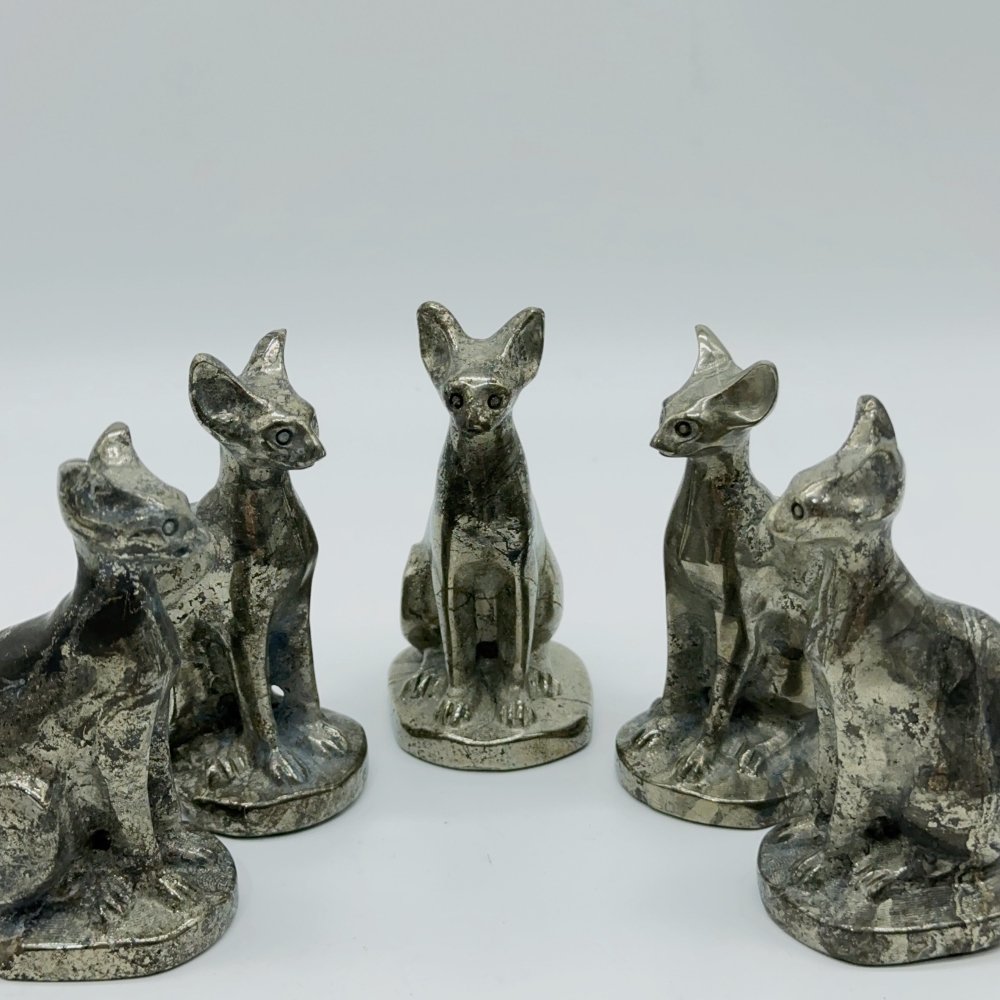 Pyrite Sphynx Hairless Cat Carving Animal Wholesale -Wholesale Crystals
