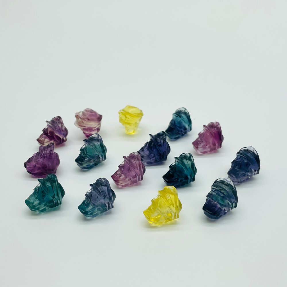 Rainbow Fluorite Caribbean Pirate Captain Skull Carving Wholesale -Wholesale Crystals
