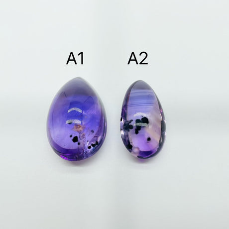 Rare Brazil Amethyst With Flower teardrop shape pendant diy jewelry -Wholesale Crystals
