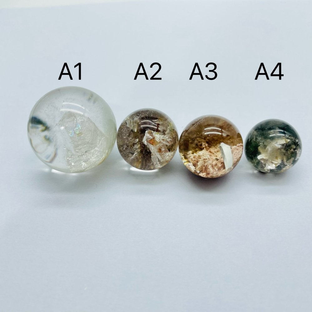 Rare Hexagonal Quartz In Garden Quartz Spheres -Wholesale Crystals