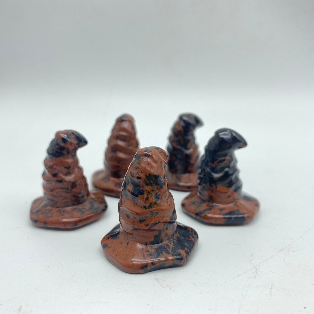 Red Obsidian Halloween Wizard Hat Carving Wholesale -Wholesale Crystals