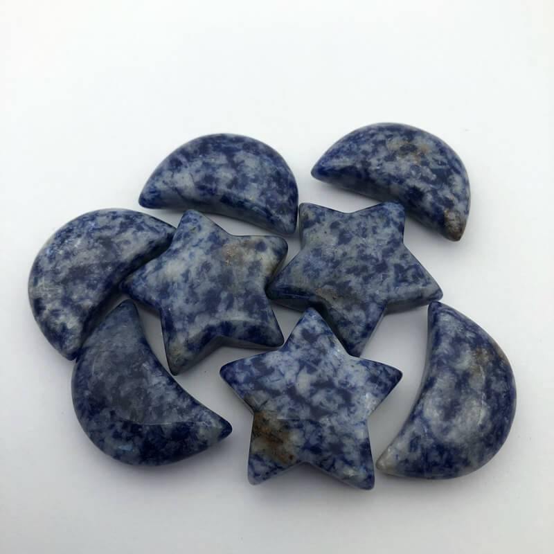 Sodalite Shaped Stars&Moon Crystal Healing Stone -Wholesale Crystals
