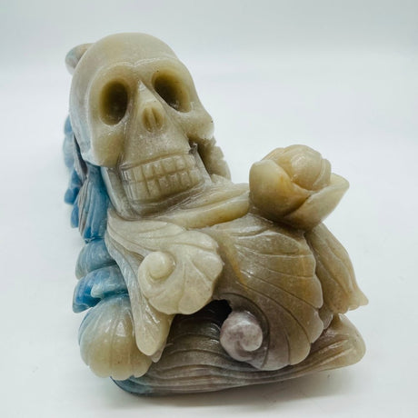 Trolleite Stone Skull Fish Tail Waves Hand Carving -Wholesale Crystals