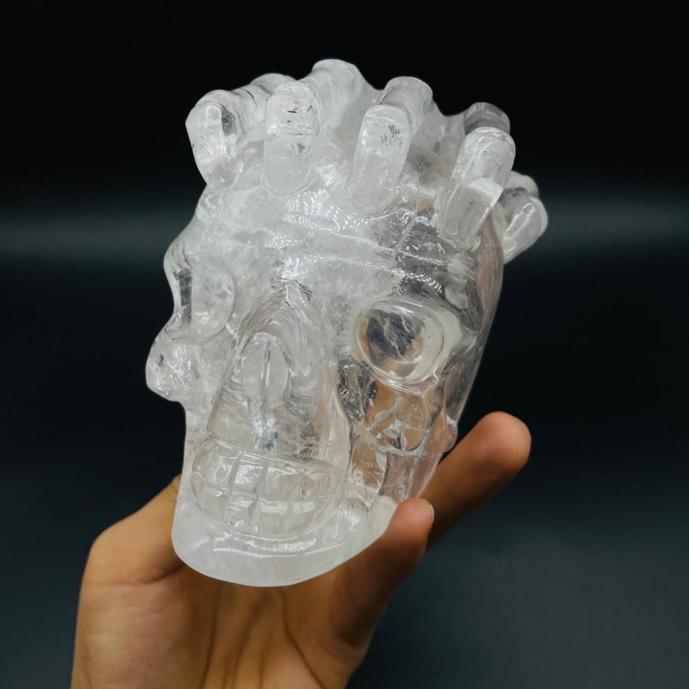 Unique Clear Quartz Skull With Hand Carving -Wholesale Crystals