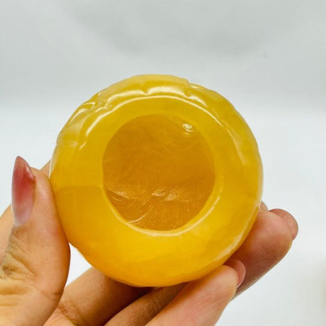 Yellow Calcite Halloween Pumpkin Wizard Hollow Carving Wholesale -Wholesale Crystals