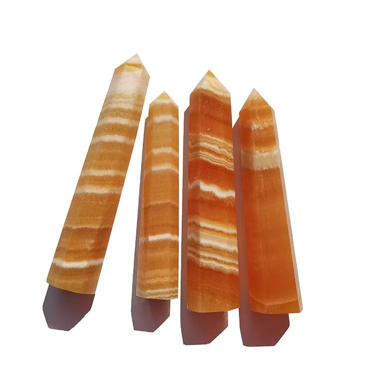 Yellow calcite point 2-3.5in(5-8.9cm) -Wholesale Crystals