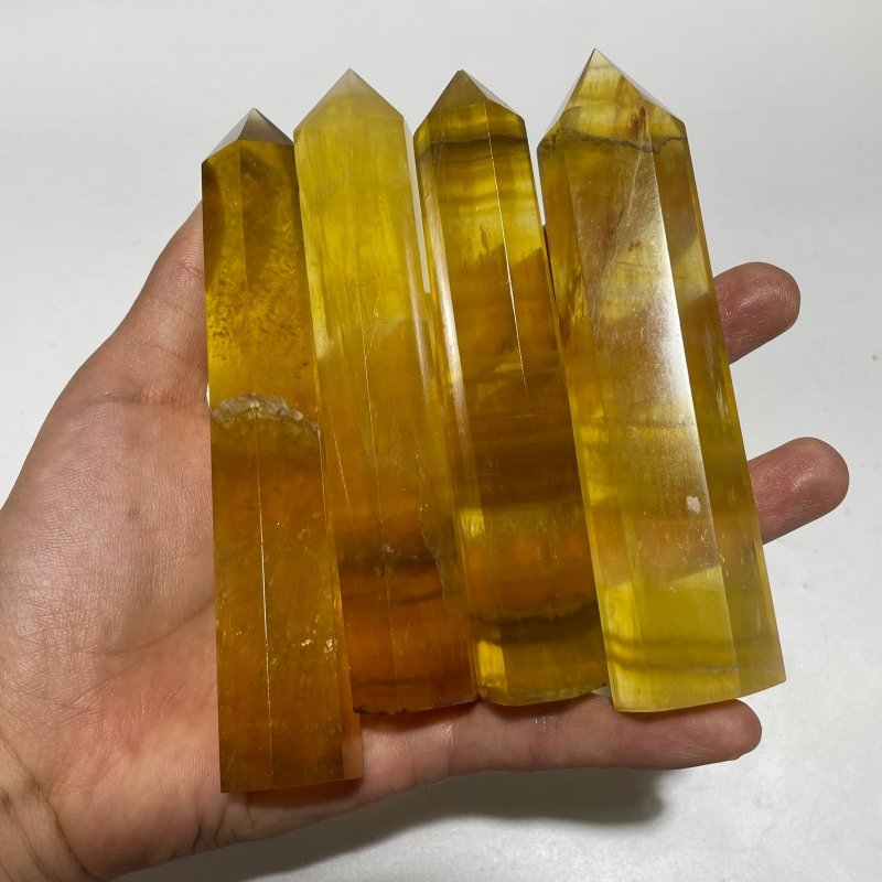 Yellow Fluorite Point Wholesale -Wholesale Crystals