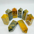 Yellow Ocean Jasper Four-Sided Tower Points Wholesale -Wholesale Crystals