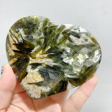 13 Pieces Green Mica Mixed Quartz Heart