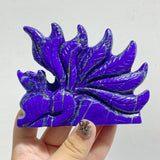 7 Pieces Lapis Lazuli Nine-tailed Fox Carving