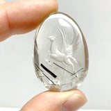 2 Pieces Pegasus Black Rutile Quartz Inner Scene Carving