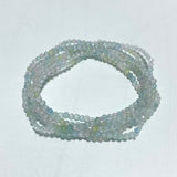 3MM Multi-Faceted Crystal Flash Bead Bracelets Necklace Wholesale Labradorite Sunstone Aquamarine