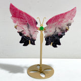Rhodonite Mixed Quartz Butterfly Wing With Stand Wholesale (No.1-6)