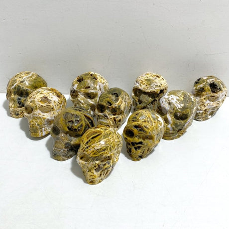 10 Pieces 6th Vein Ocean Jasper Skull Carving -Wholesale Crystals