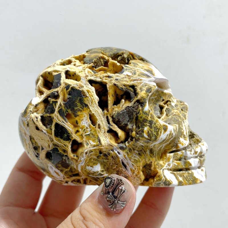 10 Pieces 6th Vein Ocean Jasper Skull Carving -Wholesale Crystals