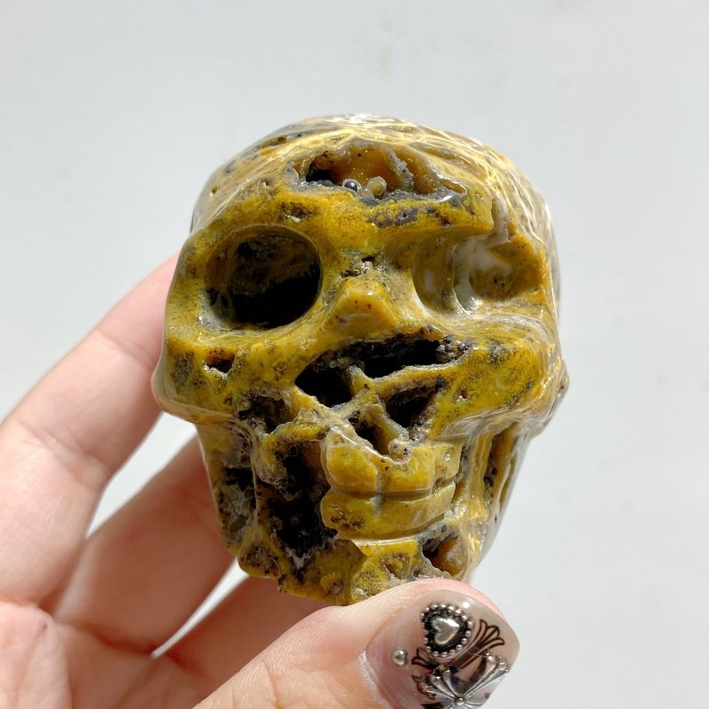 10 Pieces 6th Vein Ocean Jasper Skull Carving -Wholesale Crystals