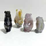 10 Pieces Beautiful Geode Druzy Agate Bear Carving - Wholesale Crystals