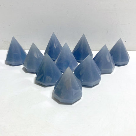 10 Pieces Blue Angelite Diamond Shape -Wholesale Crystals