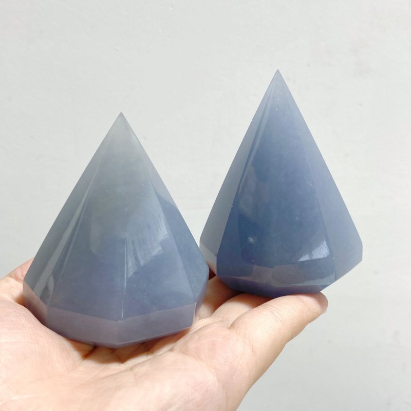 10 Pieces Blue Angelite Diamond Shape -Wholesale Crystals