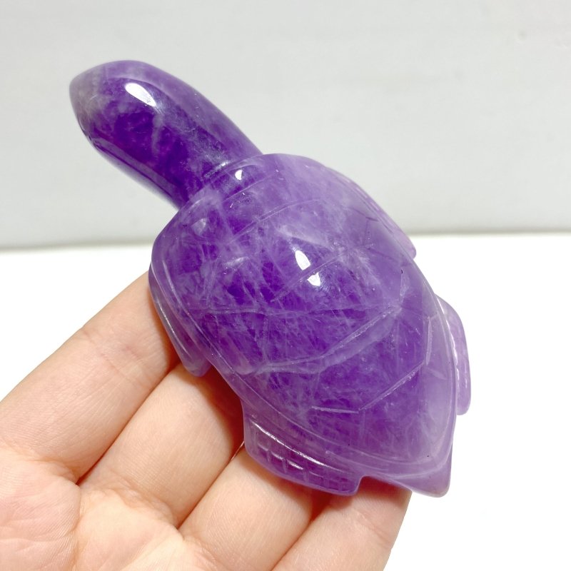 10 Pieces Chevron Amethyst Sea Turtles Carving - Wholesale Crystals