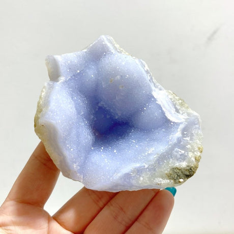10 Pieces Geode Blue Chalcedony Druzy - Wholesale Crystals
