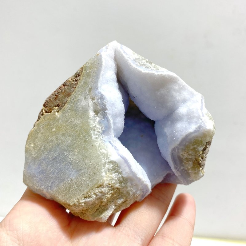 10 Pieces Geode Blue Chalcedony Druzy - Wholesale Crystals
