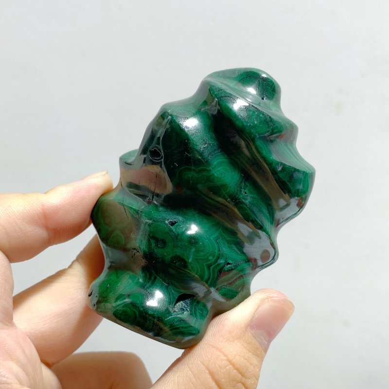 10 Pieces Malachite Flame Carving (Defect) -Wholesale Crystals