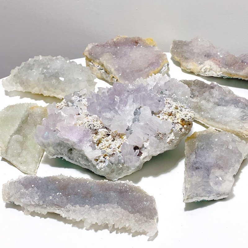 10 Pieces Natural Quartz Crystal Raw Cluster - Wholesale Crystals