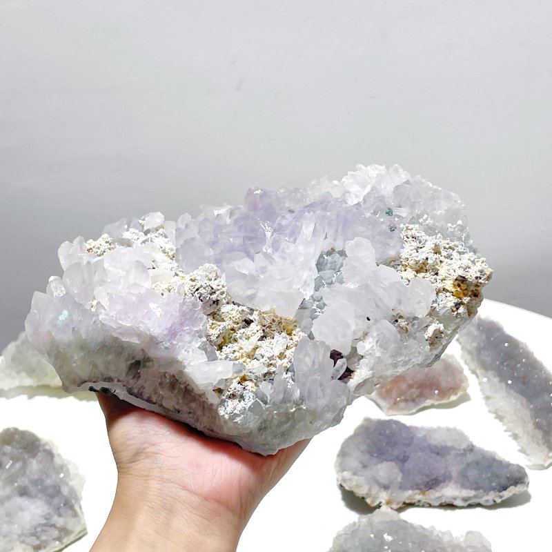 10 Pieces Natural Quartz Crystal Raw Cluster - Wholesale Crystals